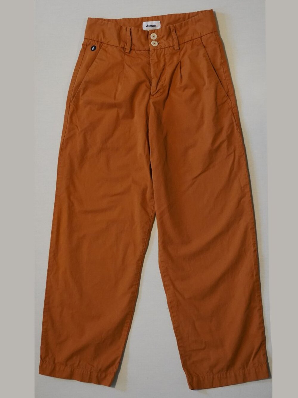 Brava Fabrics Brown Organic Cotton Straight Leg Pants - Size 36 (4)